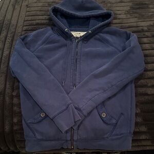 J. Crew Women's Vintage Sherpa Fleece Blue Hoodie Jacket